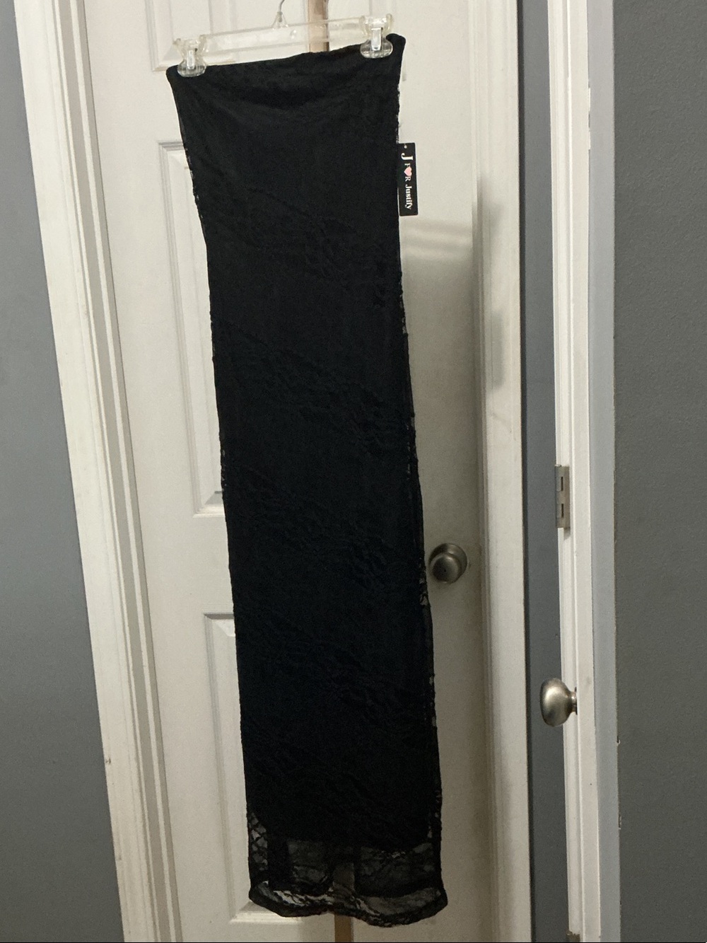 J for Justify Black Lace Maxi Dress